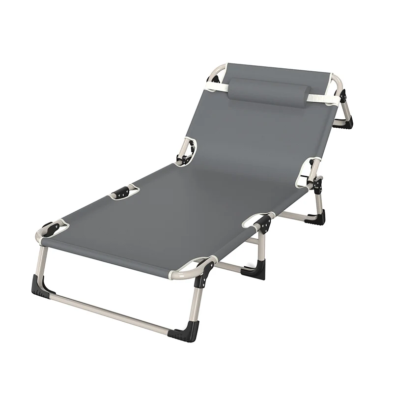 Manufacture wholesale folding Garden Patio durable bunk beds Metal camping beds with recliner pillows