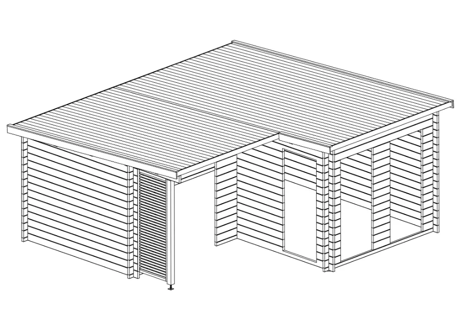 Modular Office Wood Structure Prefab Homes Tiny House Foldable Portable Log Cabin
