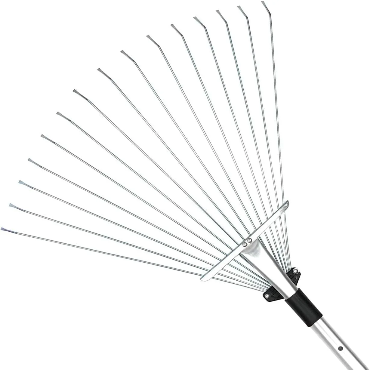 Wire ,grass ,eaf rake telescopic pole dead leaf and lawn rake Popular 15-tooth double-extension grass Wire rake