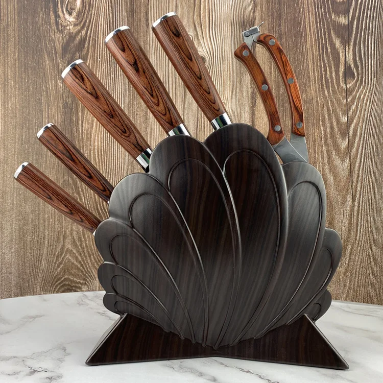 
Hot Selling 6Pc Chef Knife Set Damascus Veins Pakka Wood Handle Knife Kitchen 7Cr17Mov Stainless Steel Kitchen Knife Set 