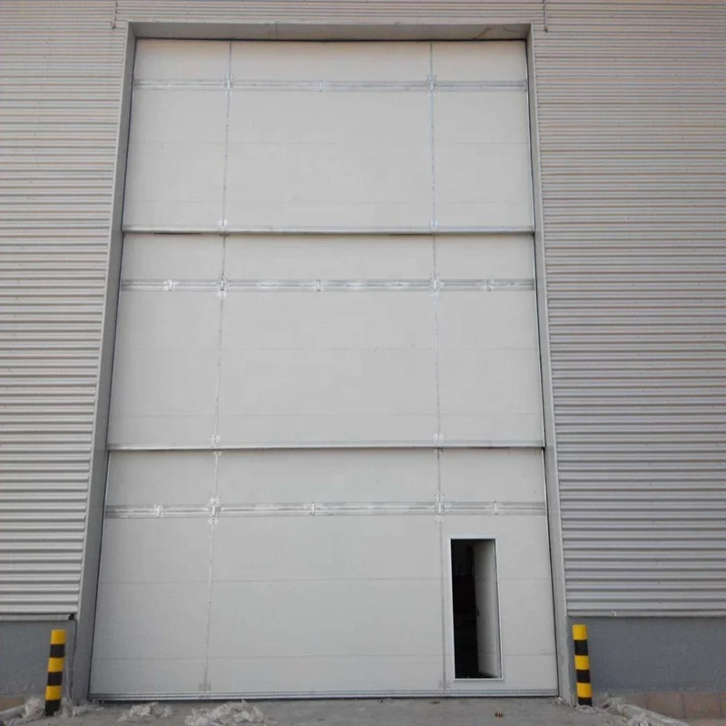 Steel Insulated Industrial Sectional Door With Best Price With Pedestrian Door