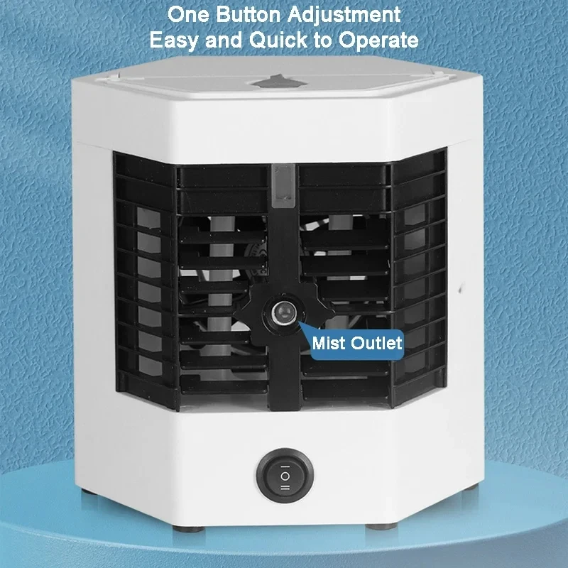 Five generation air cooler portable small desktop electric fan spray humidifier cooling air conditioning fan household