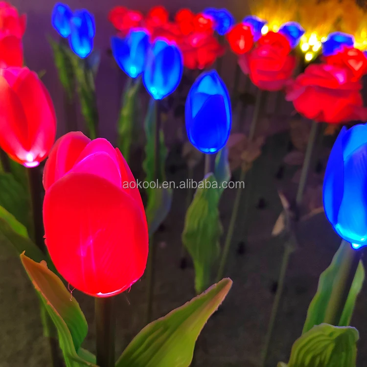 Artificial Tulip Flower light for Outdoor Decorations