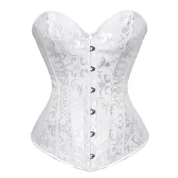 latex waist trainer Corset Heavy Duty Steel Boned Satin Waist Training Burlesque Shaper Corset
