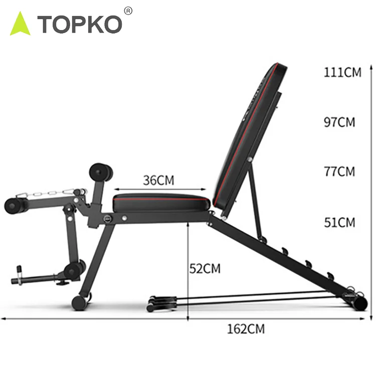 TOPKO Steel Dumbbell Bench for Strength Training Home Multi Gym Equipment for home exercise