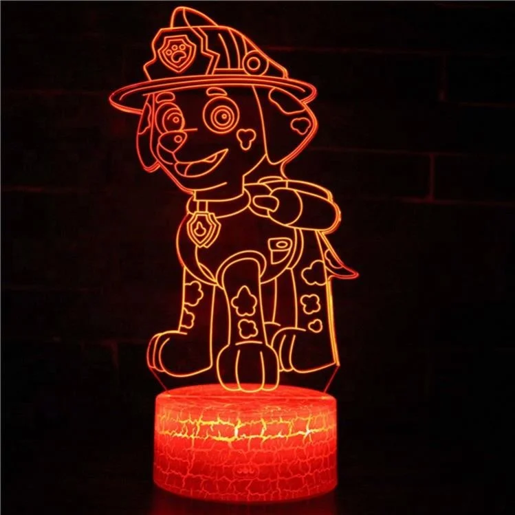 Factory wholesale custom new cartoon light hollow sci-fi 3D LED night light