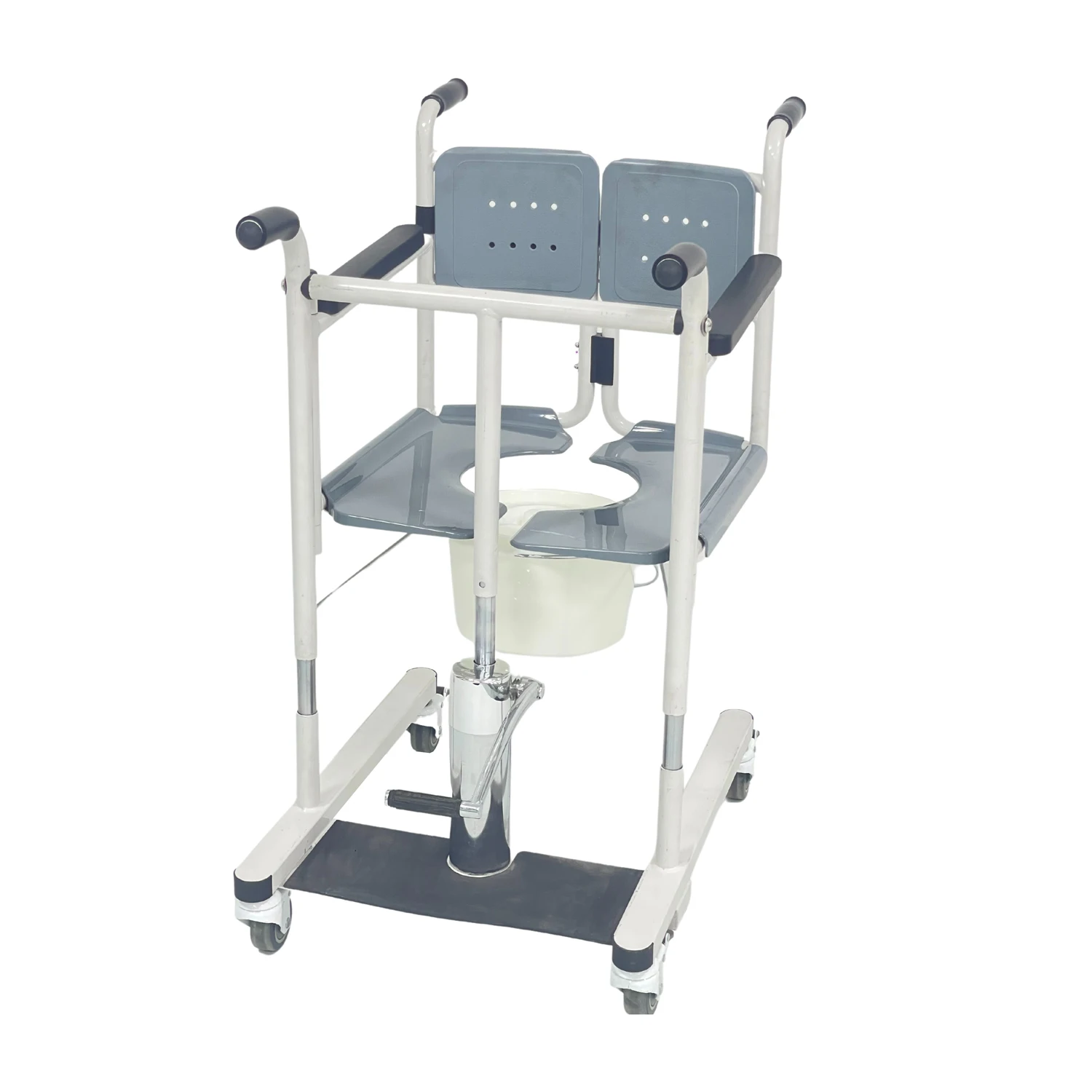 Bliss Medical Adjustable foldable Steel commode chair with wheels for patient and old people