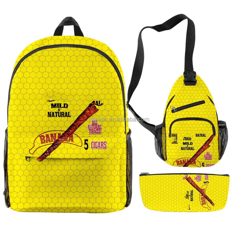 3pc Set backwoods backpack cross shoulder bag backpack for men Backwoods