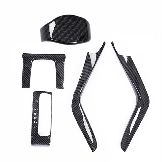 LHD Car Console Gear Shift Trim Kit ABS Carbon Fiber Style Interior Decoration Accessories For Honda Civic 2019 2018 2017 2016