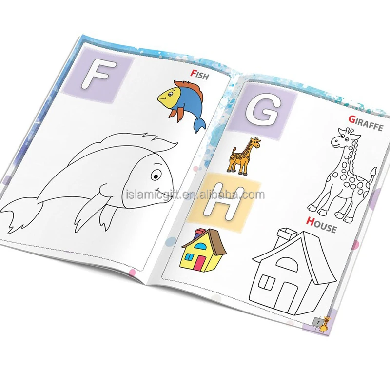 Preschoolers Kids Ages 2-4 A To Z  Abc Fill Color In Alphabet Coloring Book For Kids