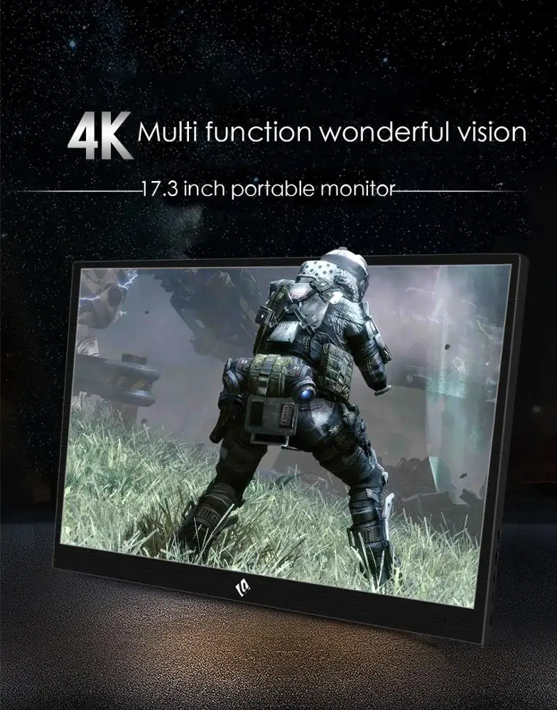 
17.3 inch portable monitor 1920*1080 full HD with Type-C USB HDMI for expand mobile PC laptop PS3 PS4 XBOX second screen 
