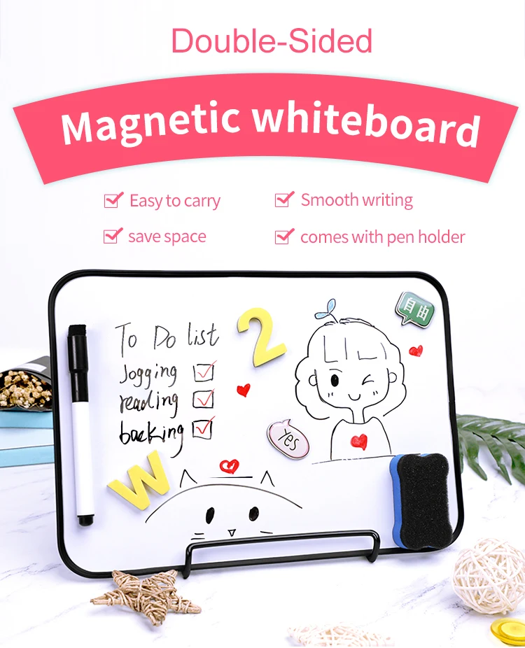 Wholesale multi-specification magnetic double-sided white board can be customized