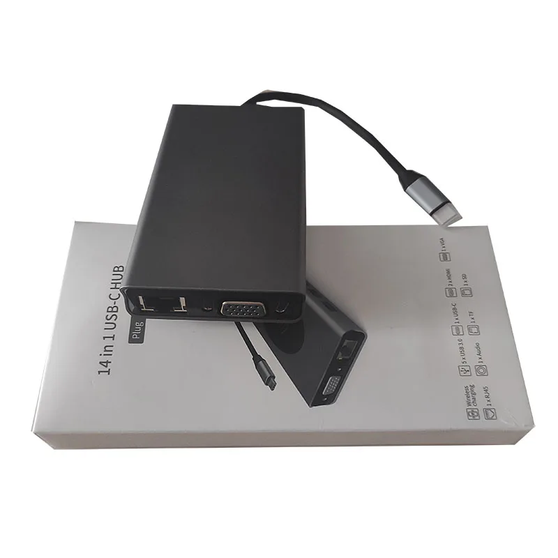 Hot-selling aluminum alloy material computer use usb c hub multiport adapter