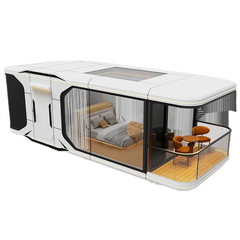 Cymdin Factory Direct Steel Prefab House Modern Design Space Capsule Container for Comfortable Hotel Living