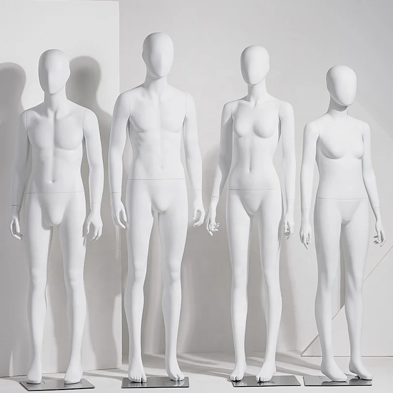 Factory Direct Commercial Matte White Mannequins Female Body Full-body Male Models Clothing Shop Lover Display Mannequins