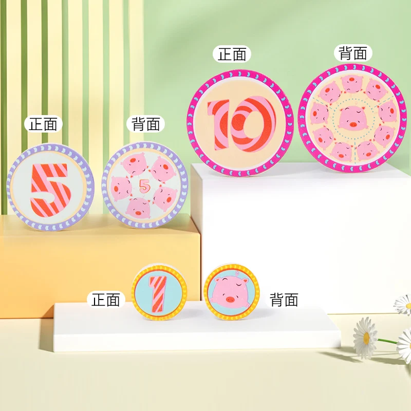 2024 New Multiplayer game Number Counting Teaching Aids bank board educational wooden math toy for kids children boys girls