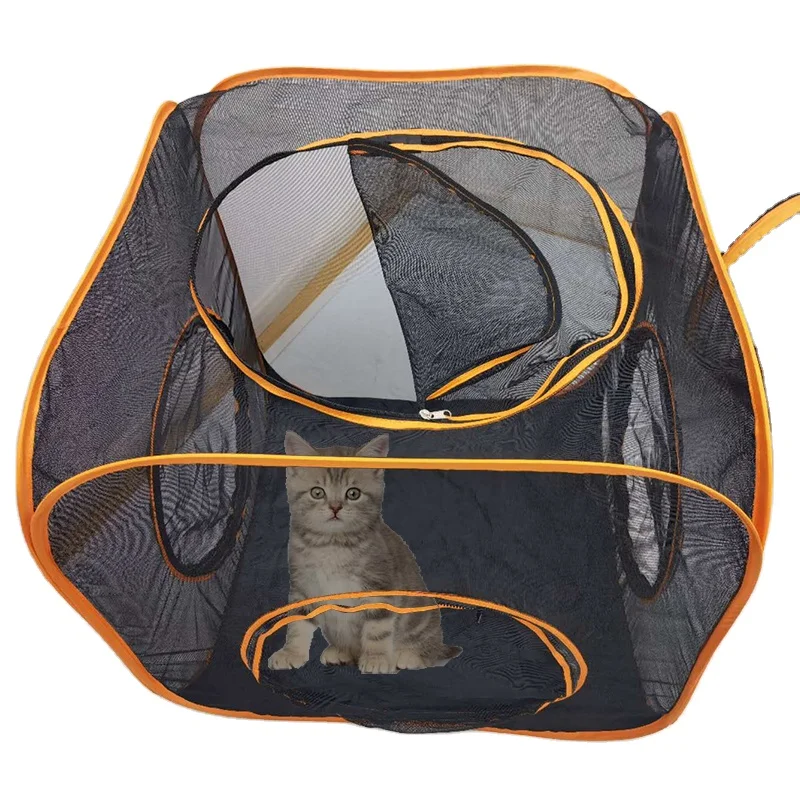 Free Sample Outdoor Pop Up Rabbit Playpen Portable Sun Proofed Cat Tent Pet Exercie Playhouse For Dogs Ferrets Small Pets