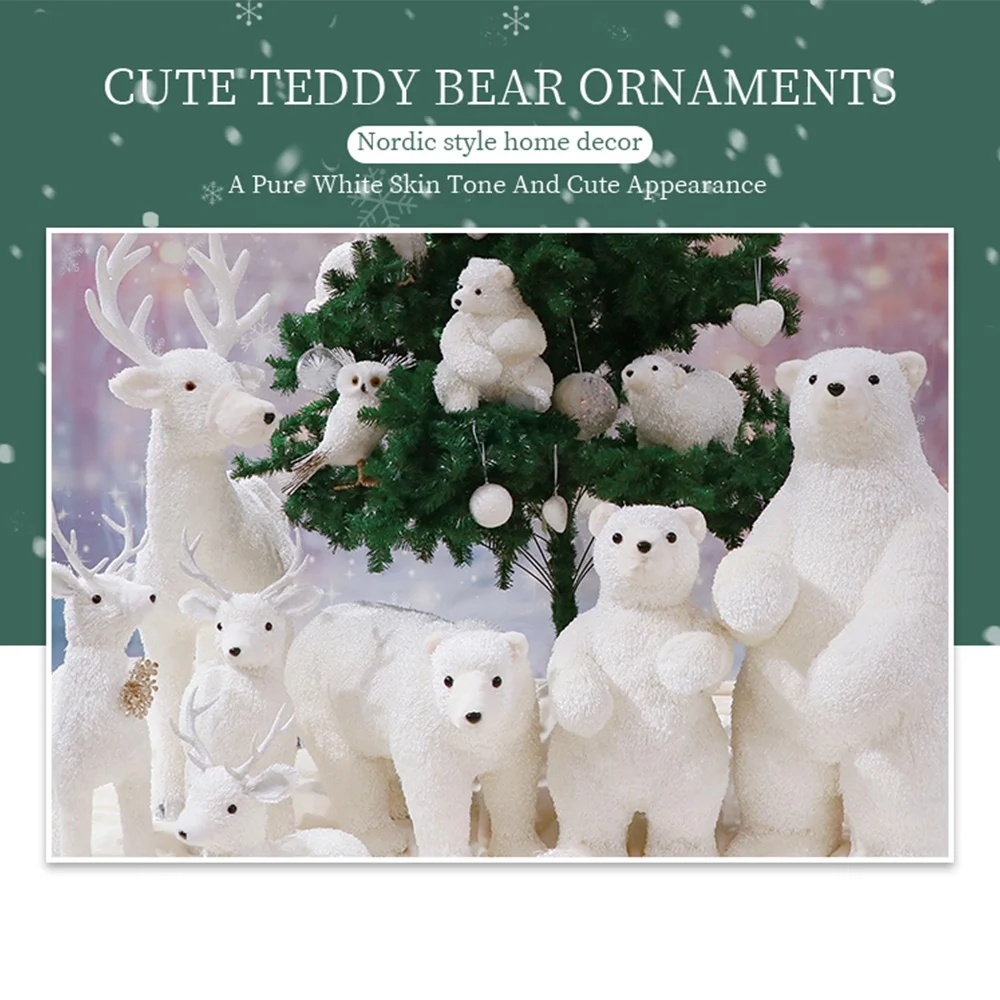 Mini polar bear as christmas gift for tabletop decoration