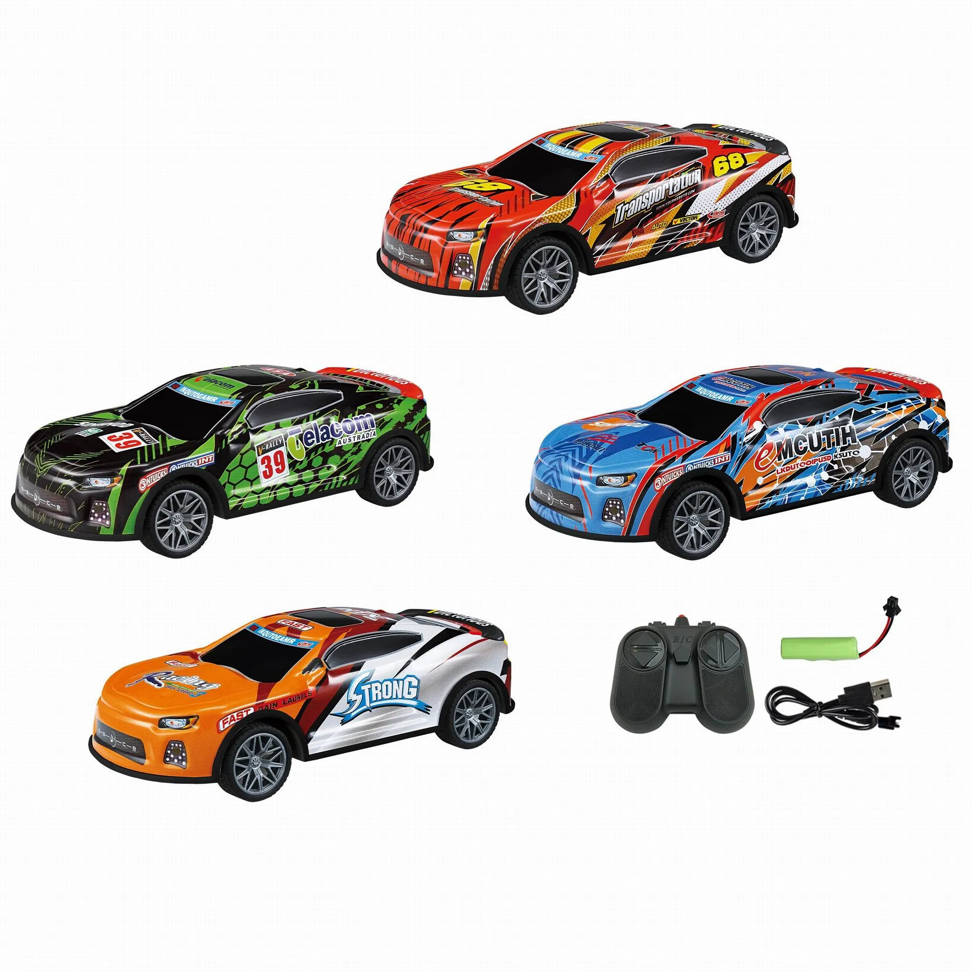 2024 Kids New 1:24 2.4g Alloy Drift Racing Car Toy Cool Four-way Remote Control Alloy Racing Toy