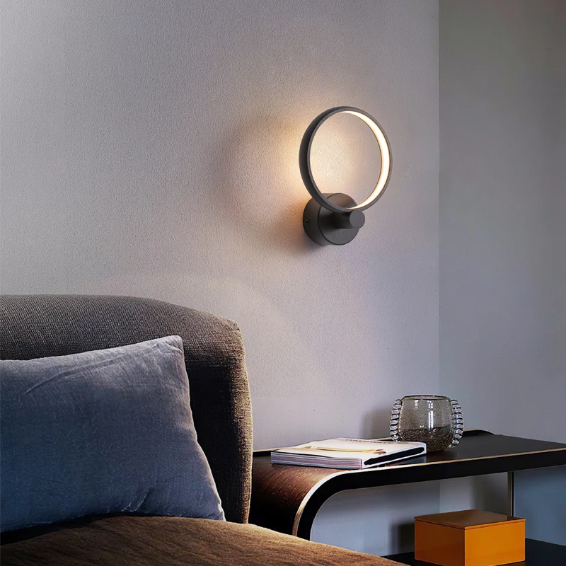 modern style 6W aluminum black wall surface mount led wall light
