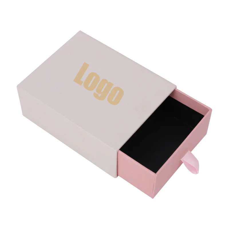 Custom Logo Luxury Jewellery Earring Bracelet Necklace Ring Drawer Box Small Gift Pouch Travel Storage Packaging Jewelry Boxes