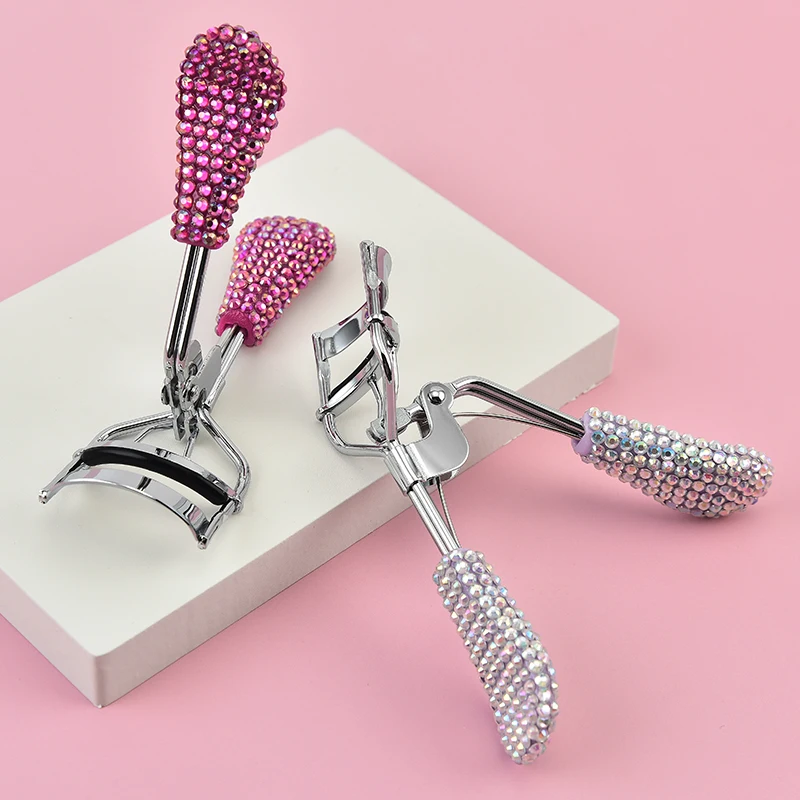 Best Selling Professional Eyelash Curler Comb High Quality Salon Beauty Tool Eye Makeup Custom Diamond Rhinestone Private Label