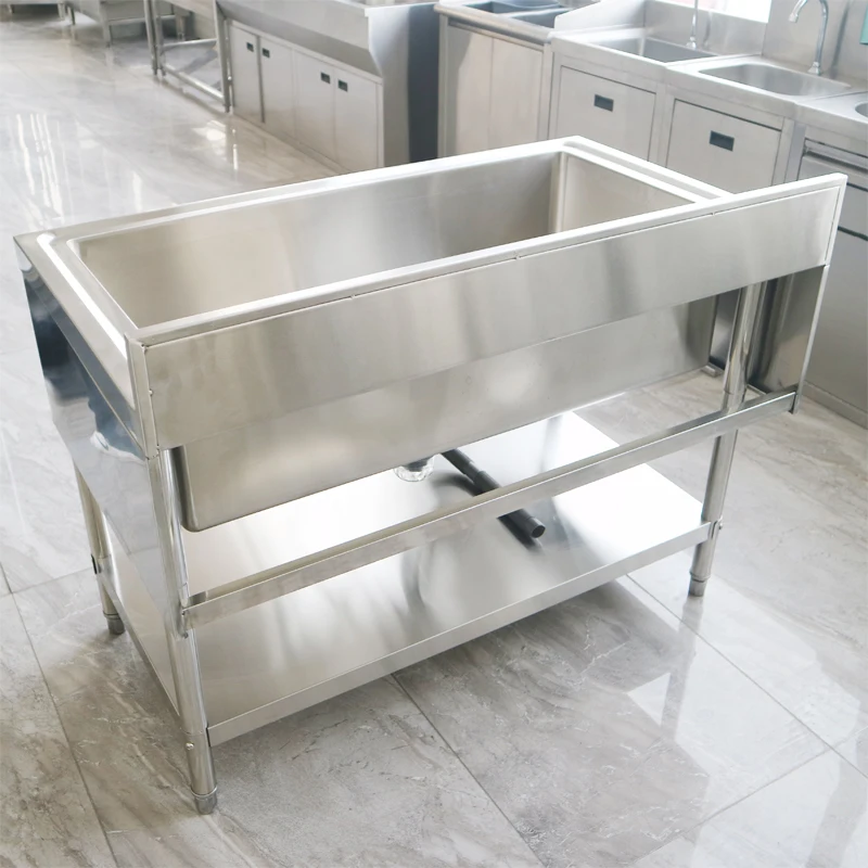Stainless Steel European Style Commercial Large Bowl Single Sink For Kitchen Commercial Restaurant