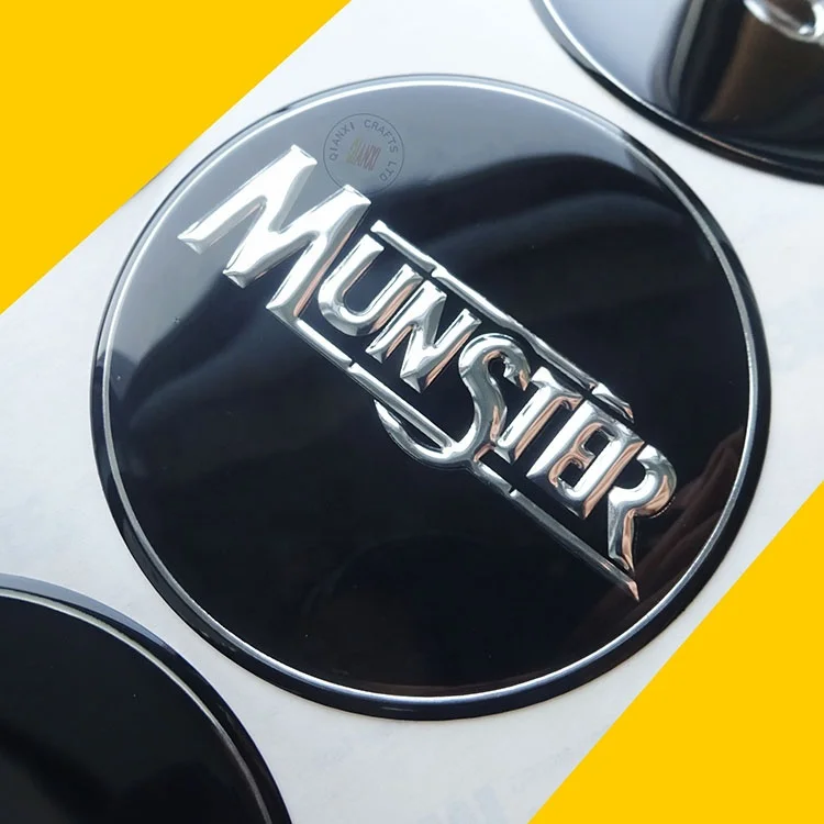 Custom transparent polyurethane gel 3d doming car badges manufacturers Resin over vinyl label pu domed decal Epoxy stickers