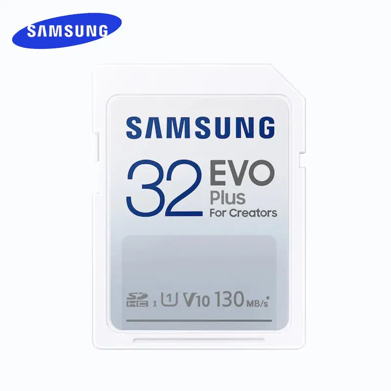 Original SAMSUNG EVO Plus SD Card 32GB V10 C10 64GB U1 Memory Card 128GB 256GB SDXC V30 U3 Speed up to 130MB/s for Camera