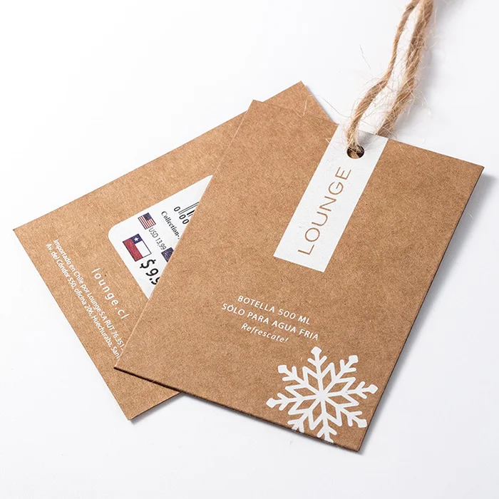 Custom Clothing  Brand Tags  Price care Label kraft paper luggage tag Manufacturer custom Hang tags with logo