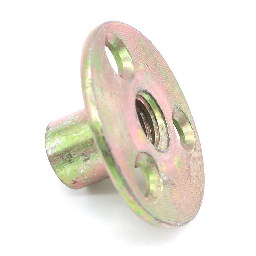 M8 M10 Steel Furniture Lock Nut Locknut Three Holes Flange Disc Base Nuts