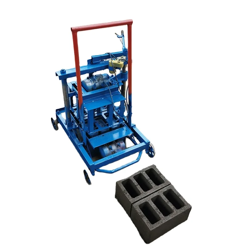 Factory Promotion Small Hand Press Mobile Brick Making Machine Concrete Hollow Brick Colored Paving Brick Export Ghana