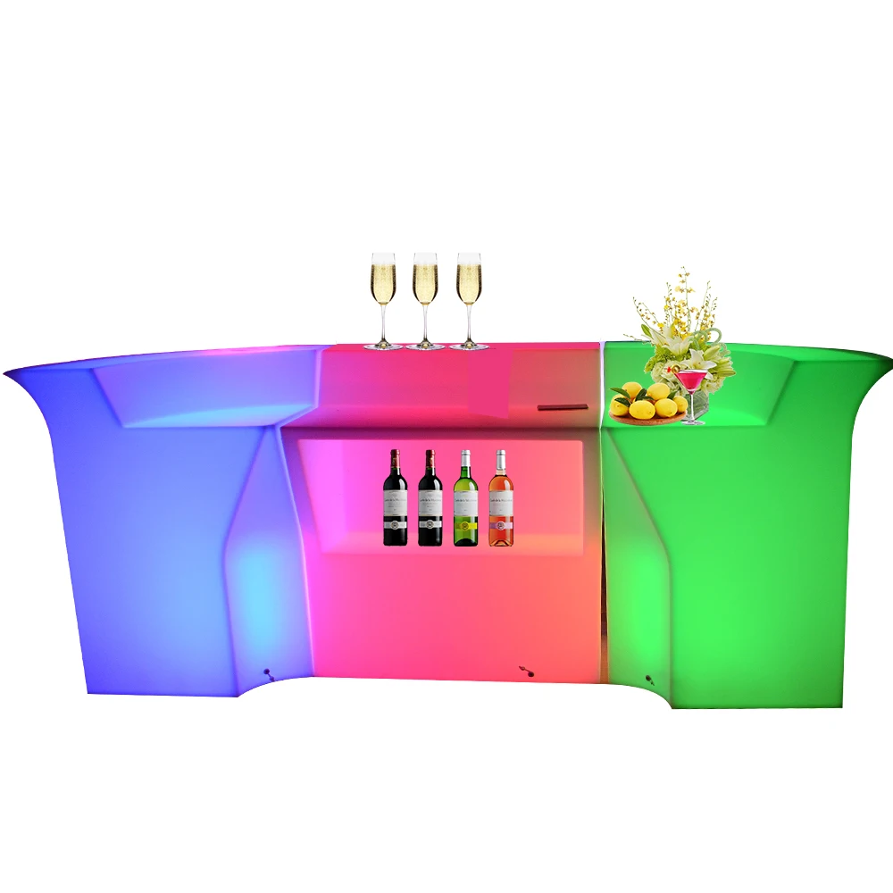 outdoor led bar counter used coffee shop restaurant party event rental portable furniture led lighted bar counter for sale