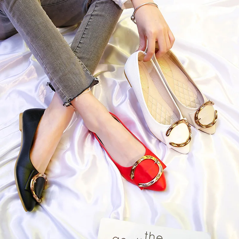 Flat Shoes Loafers Flats Casual Summer Leather Female Woman Ladies for Wholesale Light Winter Oem
