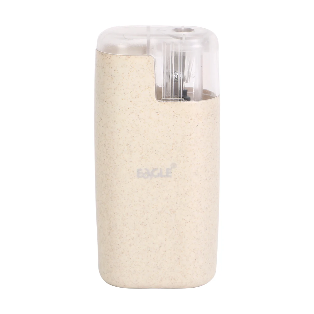 Eagle TY61 Wheat Straw Color desktop pencil sharpener portable electric pencil sharpener mini professional battery sharpener