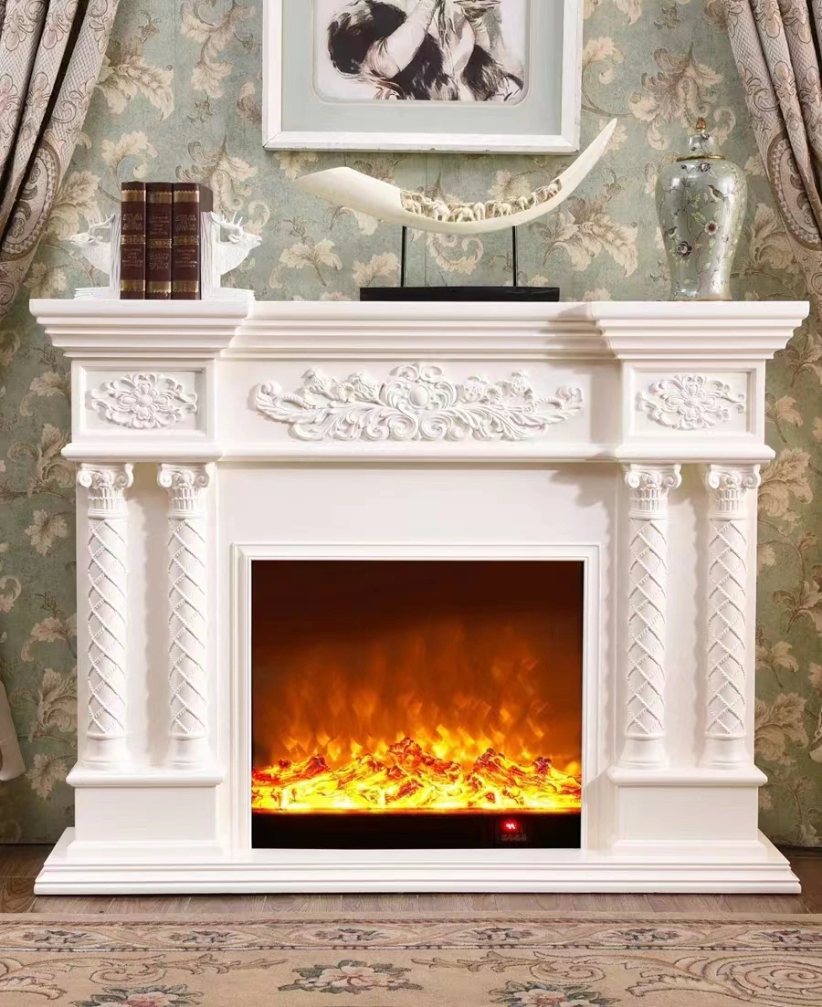 New Beige Natural Stone Hand Carving Marble Fireplace Surround Home Decor Marble Fireplace Mantel