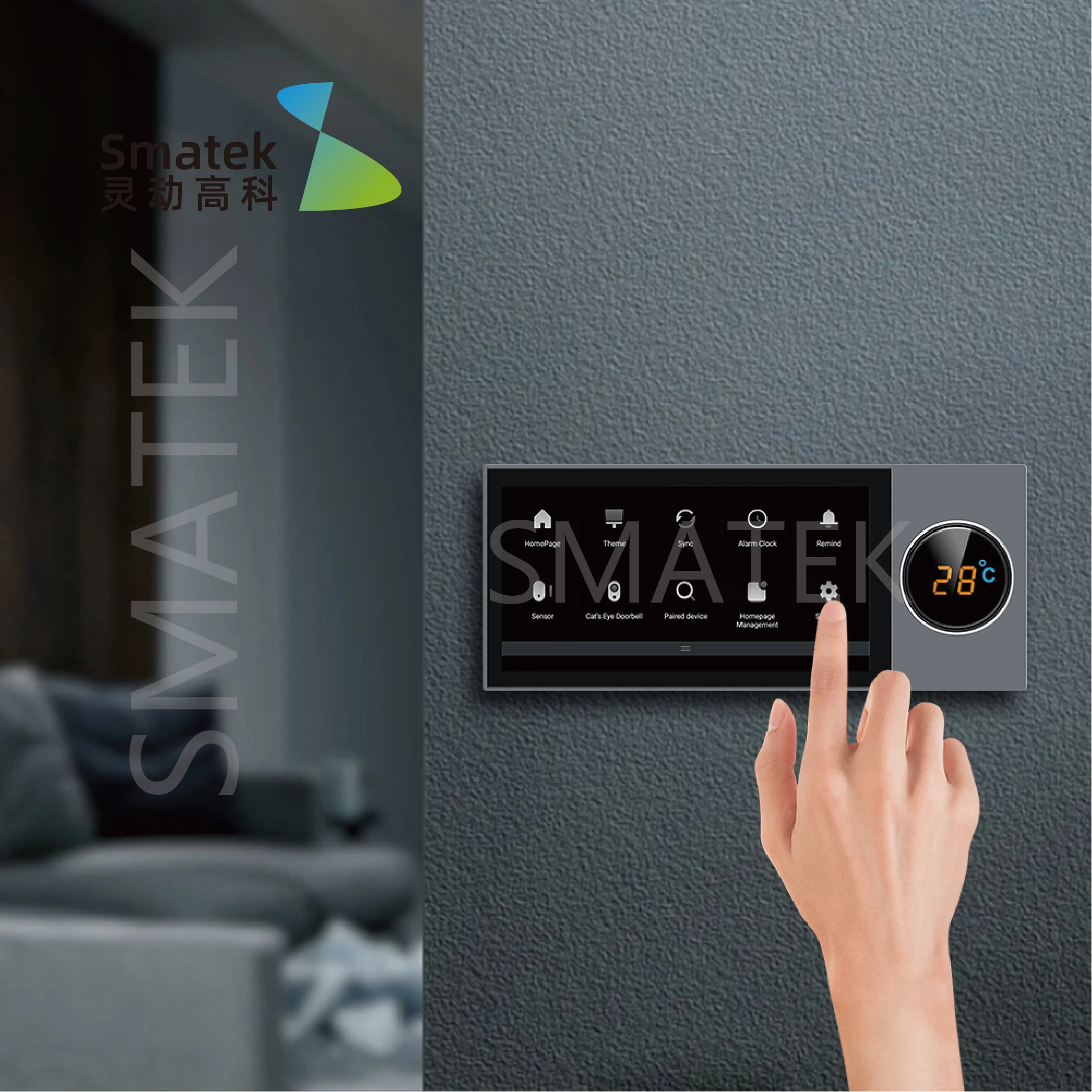 Inwall mounted smart home tablet, better than scene switch smart pad Android wifi zigbee tablet gateway