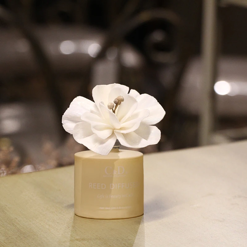 C&D 30ml hot sale Scented  glass Ceramic Fragrance oil luxury reed diffuser bottle perfume