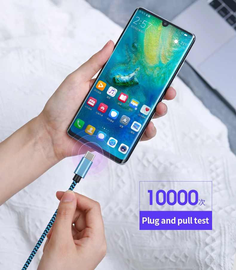 Good Mobile Phone Super Charger Kabel 6A 3A Fast Charging V8 i USBC Lightn Data Cabo Micro USB to Tipo Type C Cable