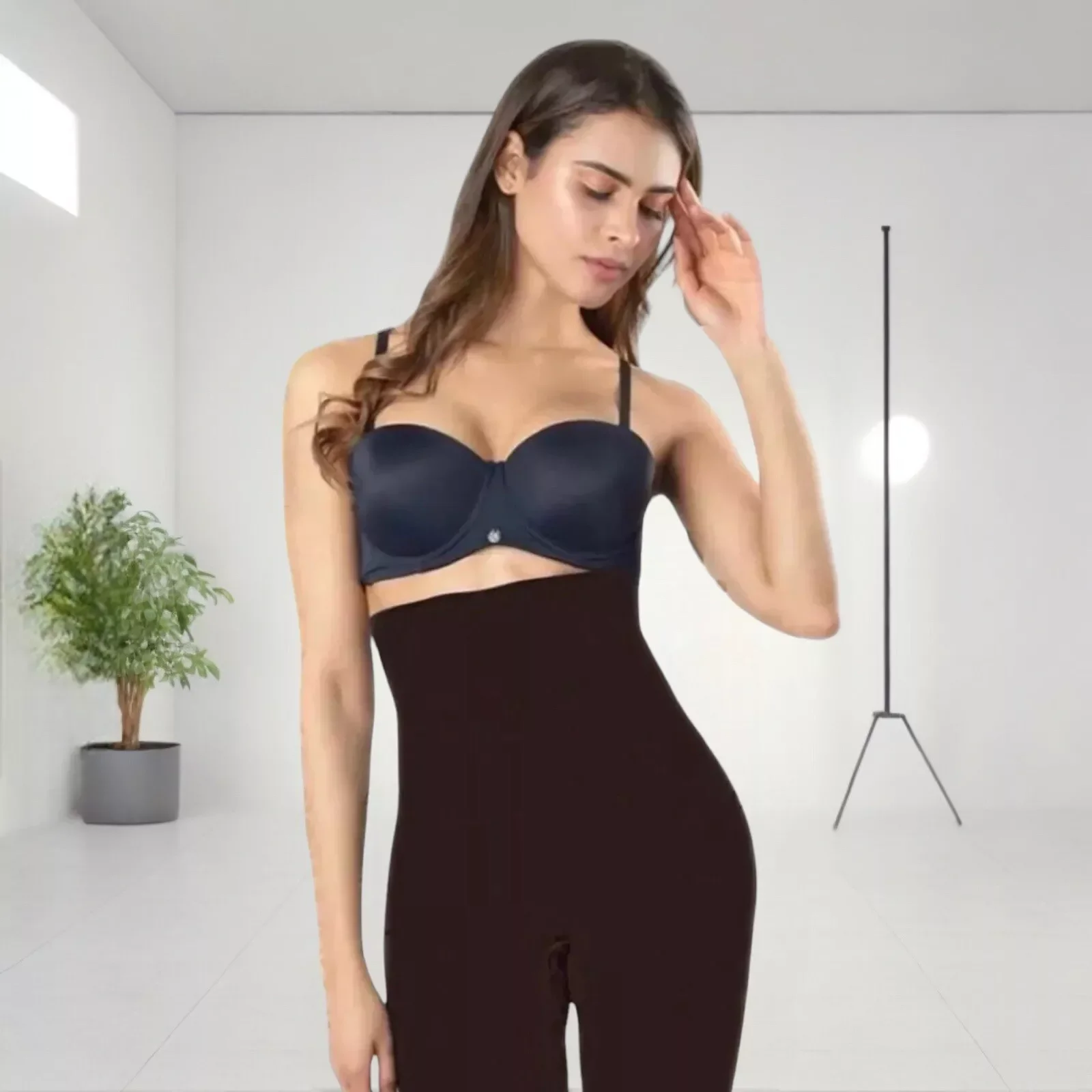 Fahas Colombianas High Waist Compression Shapewear Shorts Brown L-XL Intima Secret