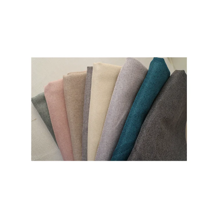 LXFCLY101 2023 Dobby Texture Soft Linen Copy Fabrics Sofa Fabric 100% Polyester Fabric For Home Textile