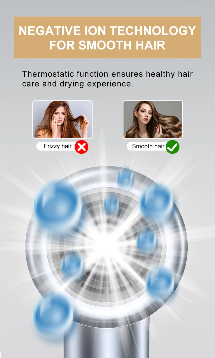 Professional Negative ion BLDC High Speed Salon equipment Hair Blow Styler Brushless Set Small Travel Super Hair Dryer with Comb