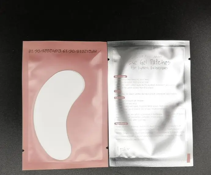 Private label hydrogel gold lint free makeup remover eyelash extensions gel patch collagen under eye pad