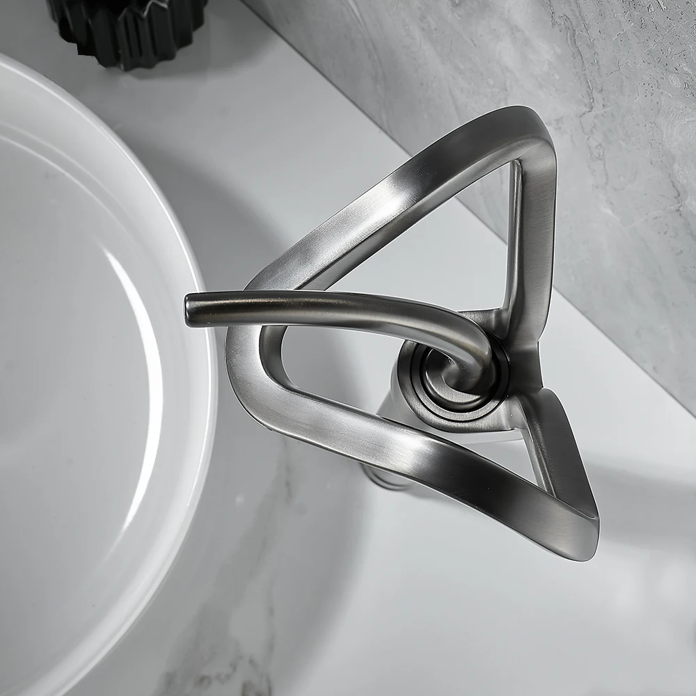 New Design Crown Tall High Basin Faucets 1 Hole 1 Handle Hot & Cold Bathroom Sink Mixer Tap Deck Mounted luxury Lavatory Faucet