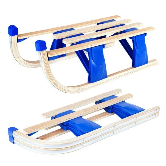 YAMA Outdoor Wooden Folding Snow sledges sled  Toboggan for kids
