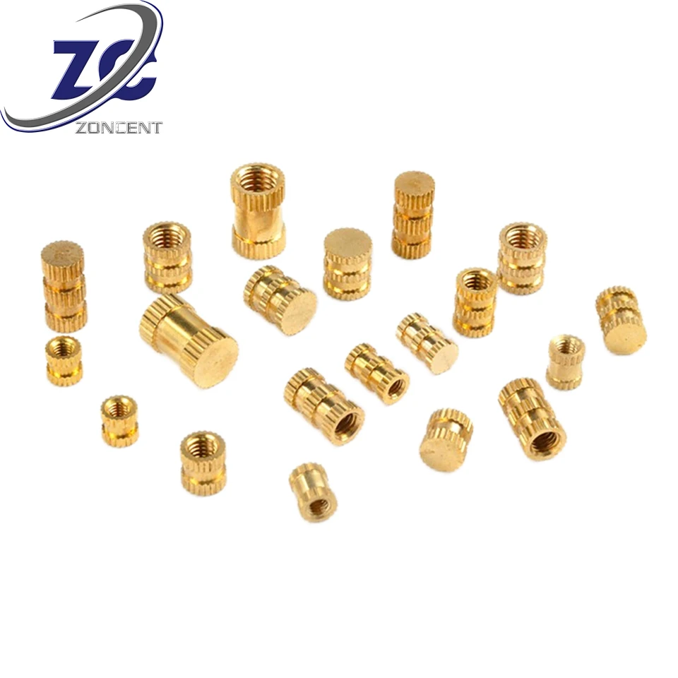 Non-standard insert nut Customize OEM Brass Injection Thread knurled insert nut part for plastic Non standard fasteners