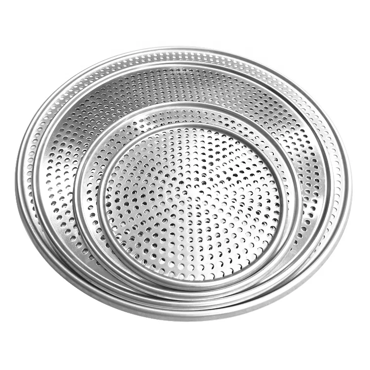 
18 inch perforated round aluminum pizza pan punched pizza tray baking tray for restaurant or bar or bakery 