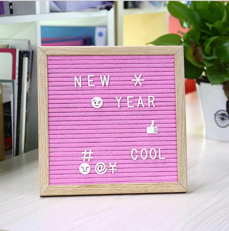 Hot selling wooden letter board 10x10 inch felt with