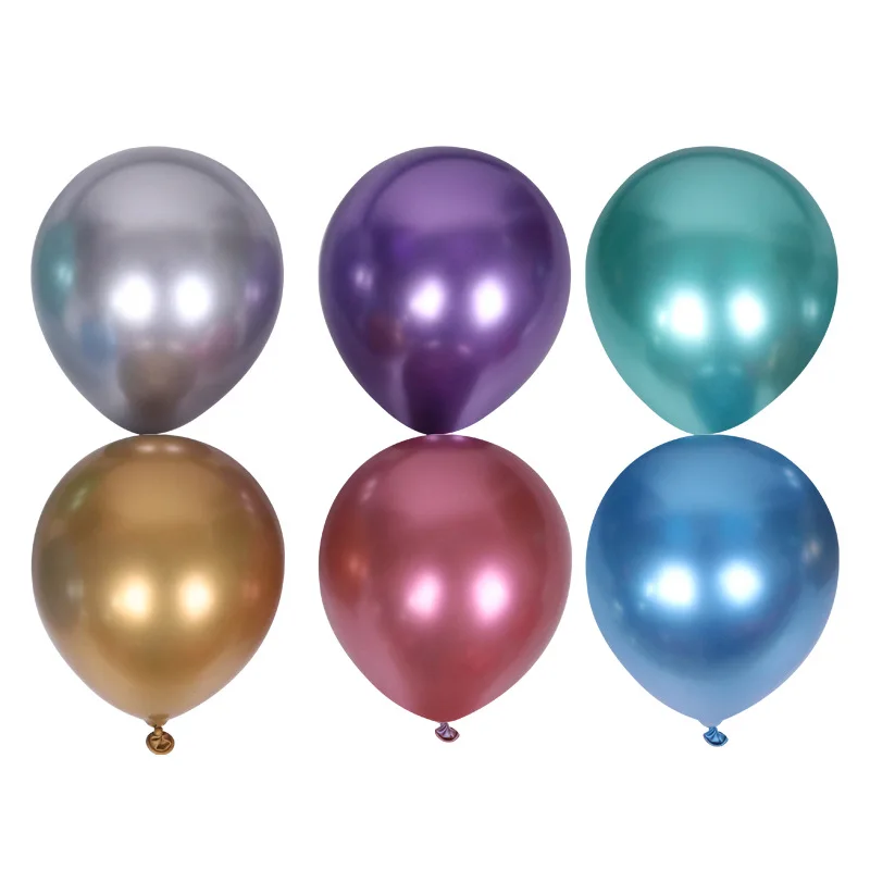 Metal Latex Balloons Birthday Party Decoration Wedding Decoration 5inch 10inch 12 Inch Round China New Year 100 Pcs/ Bag FX-0247