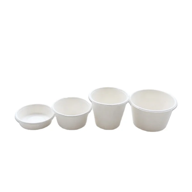 1/2 oz Compostable Drinking Cup Sugar Cane Pulp Sturdy Eco-Friendly Sauce Cup Tasting cup
